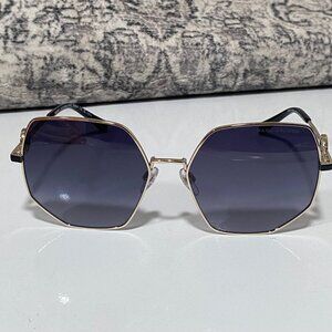 NEW Marc Jacobs Gold Frame Oversized Sunglasses Gradient Lens